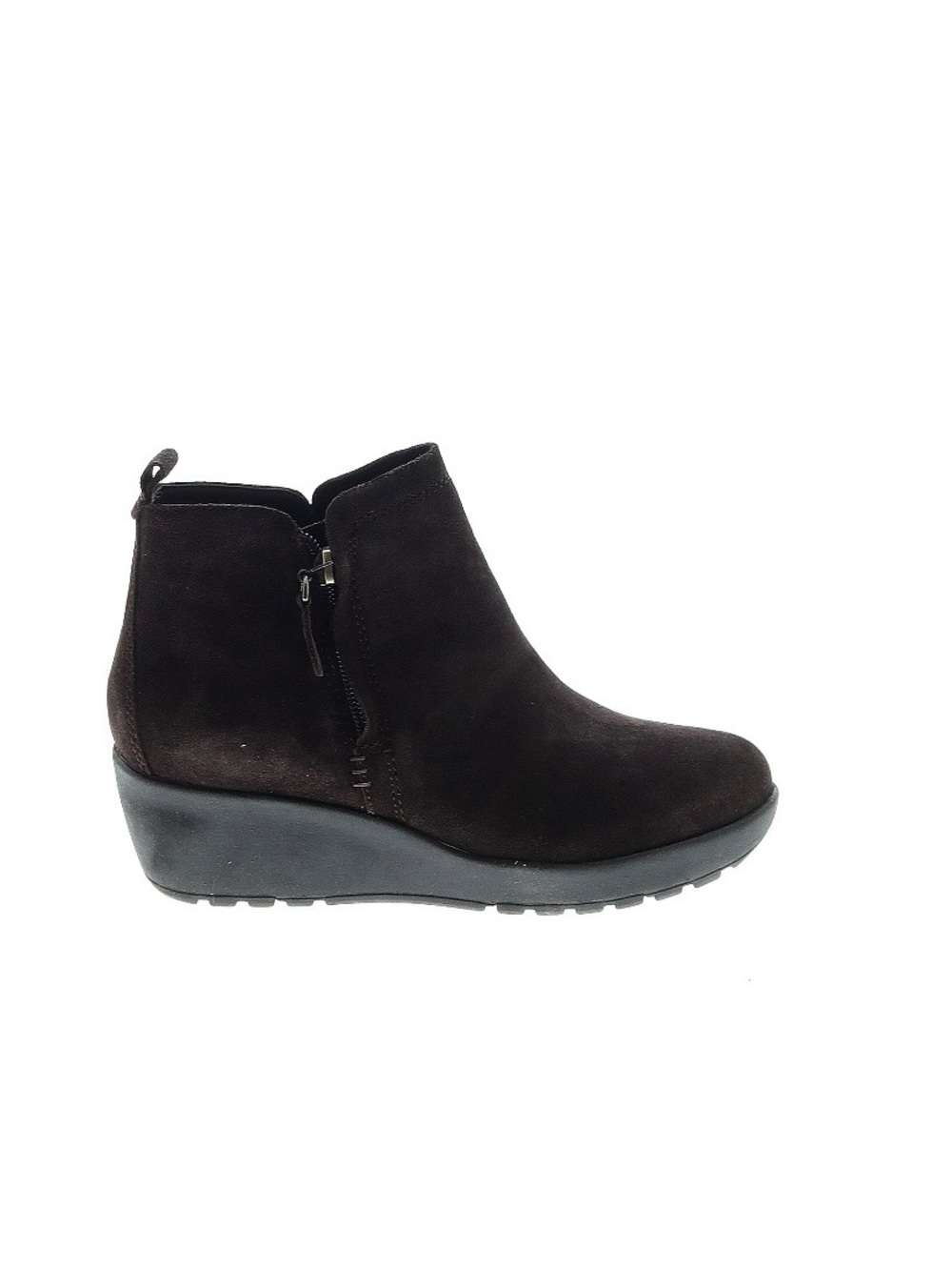 Easy Spirit Brown Suede Wedge Ankle Bootie